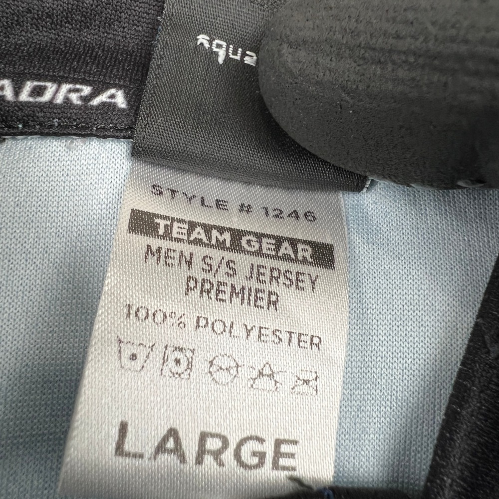 Squadra Mens Premier Cycling Jersey Large Blue Grey Full Zip Dayka Hackett 1246 - Picture 4 of 10